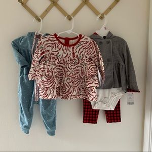 6-9 Month Baby Girl Lot- Burt’s Bees Baby and Carters